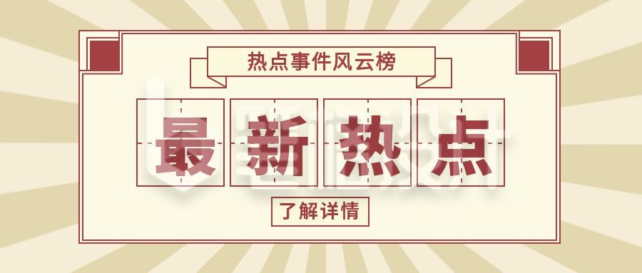 最新热点怀旧复古通知类公众号首图