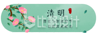 传统清明节踏青旅游祭祀胶囊banner