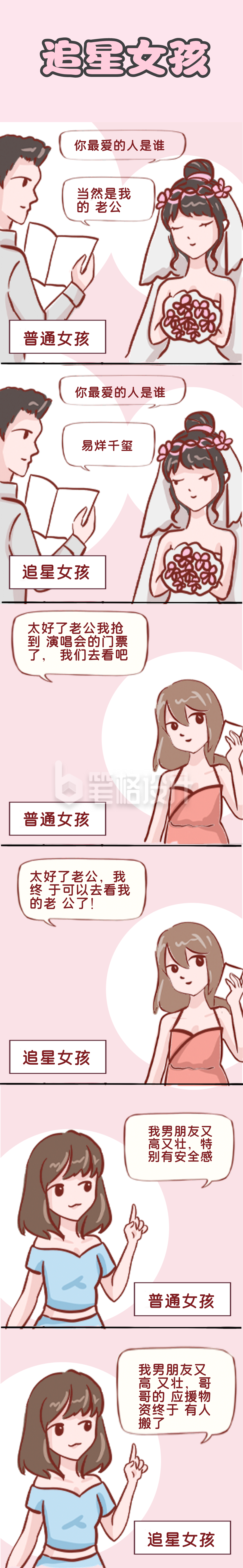 追星女孩趣味条漫