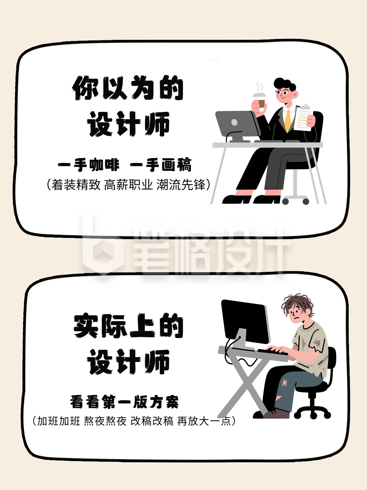 网络热梗职业对照小红书封面