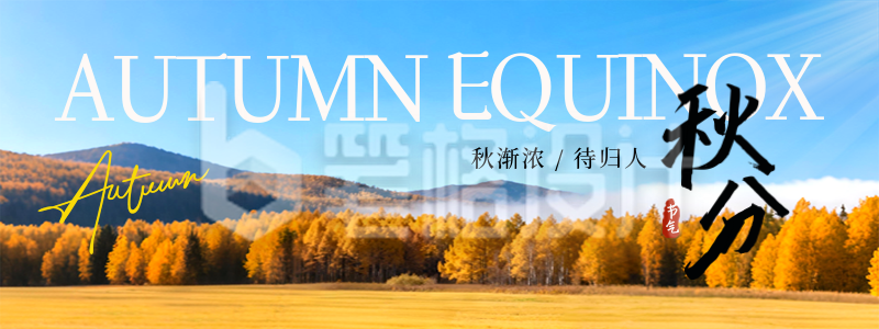 秋分节气实景宣传直播物料