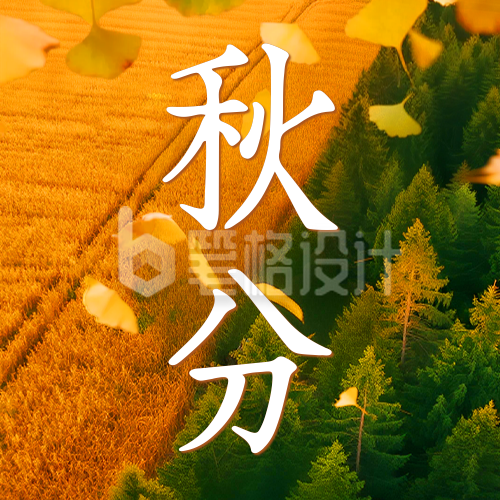 手绘秋分祝福公众号次图