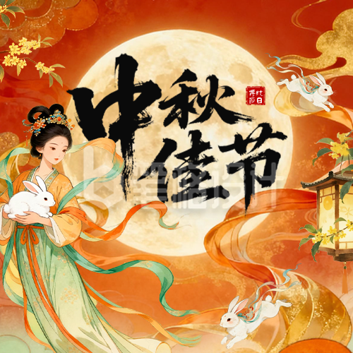 中秋节中国风祝福公众号次图