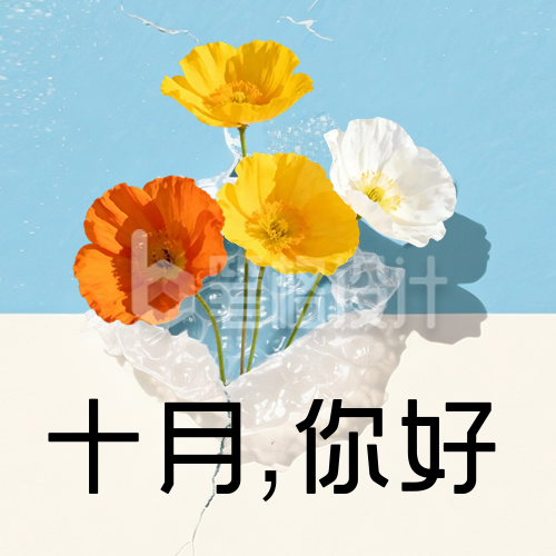 十月你好问候日签公众号次图