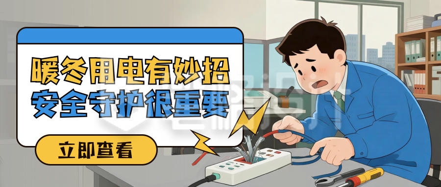 冬季用电安全注意事项手绘公众号首图