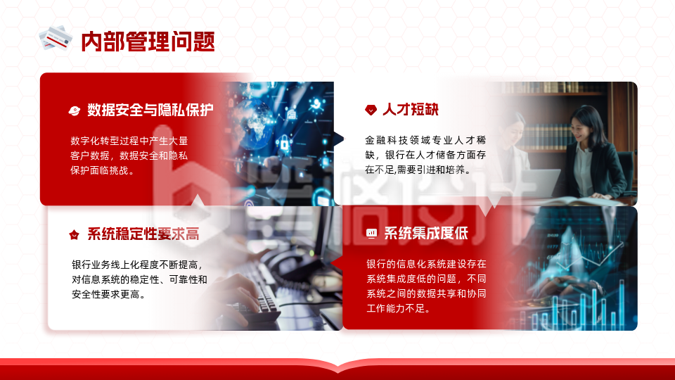 通用红色商务风图片排版PPT单页
