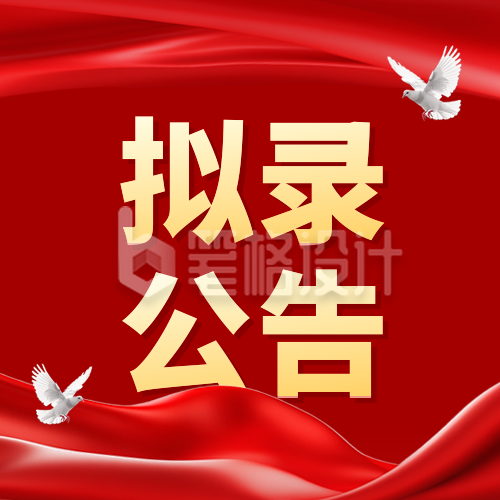 红色政务公告公示公众号次图