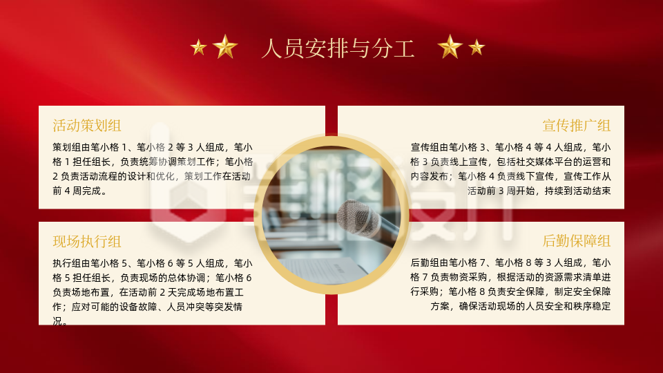 工作汇报红色党政风内容要点PPT单页