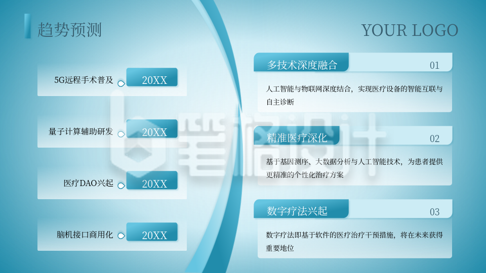 教育蓝色简约风内容要点PPT单页