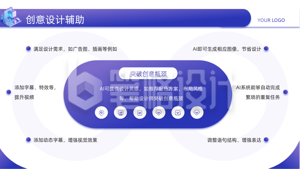 工作教育紫色商务风关系图PPT单页