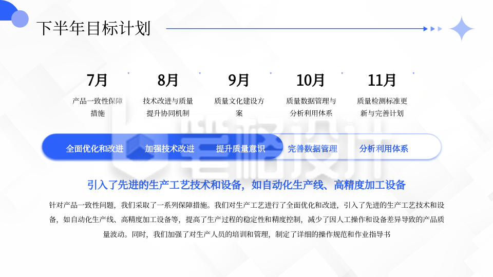 年中总结汇报蓝色商务风关系图PPT单页