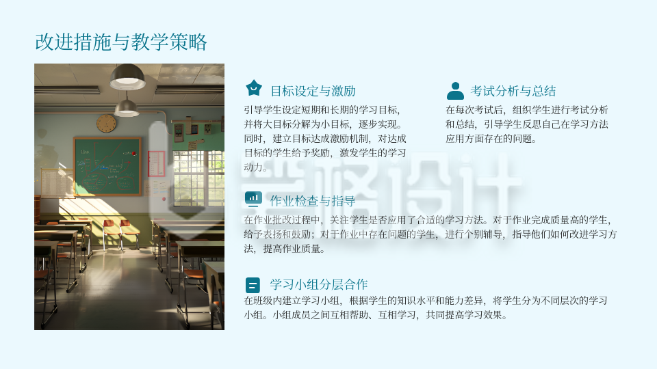 通用绿色学术风图文排版PPT单页