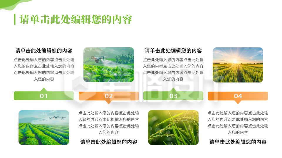 绿色实景乡村振兴项目内容要点PPT单页