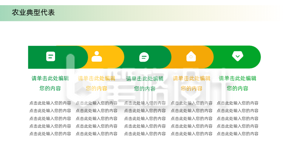 绿色简约农业内容要点PPT单页