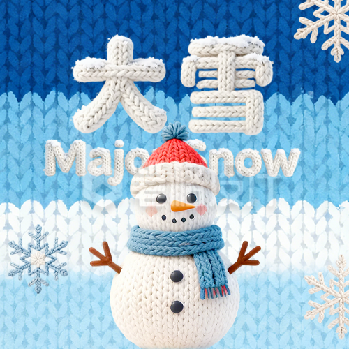 大雪针织毛线风创意公众号次图