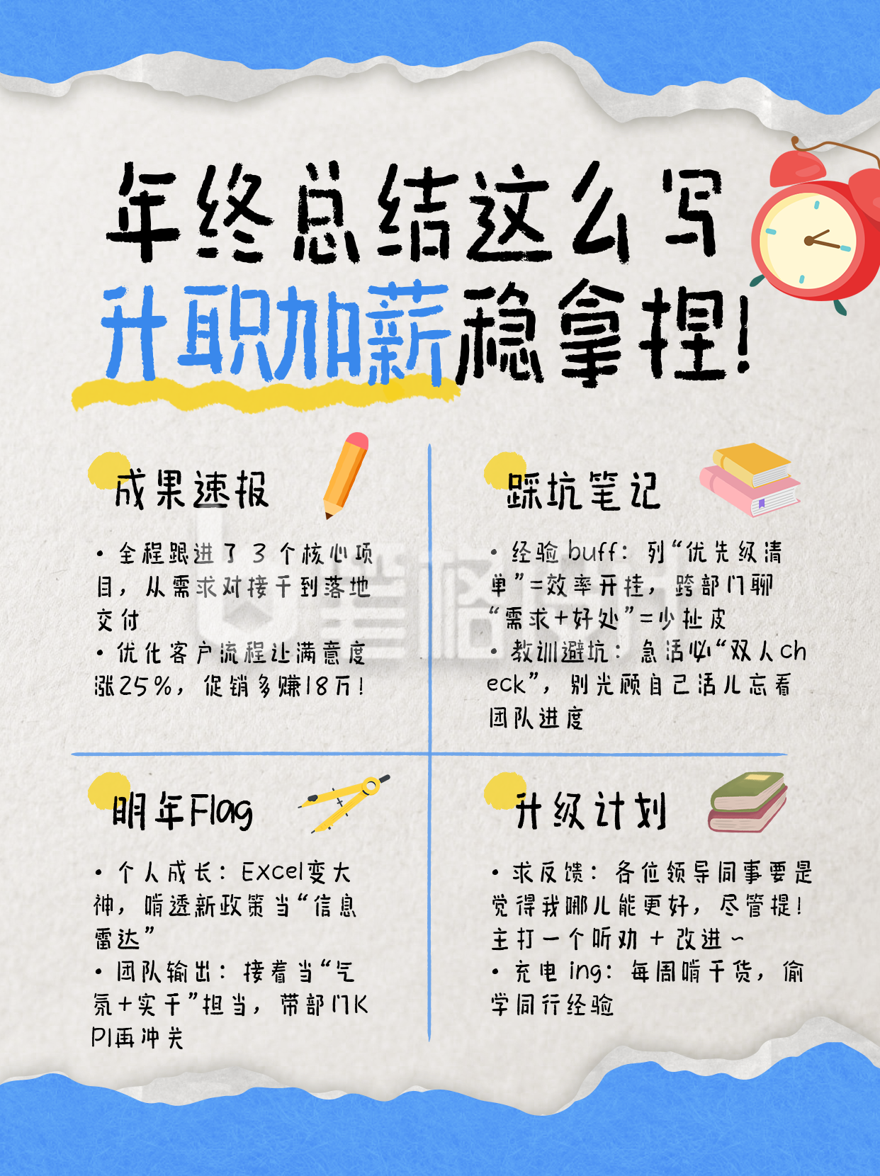 年终总结趣味话题小红书封面