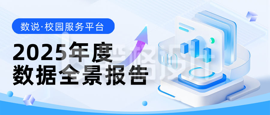 校园服务年度数据报告蓝色公众号首图