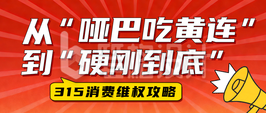 红色简约315维权指南公众号首图