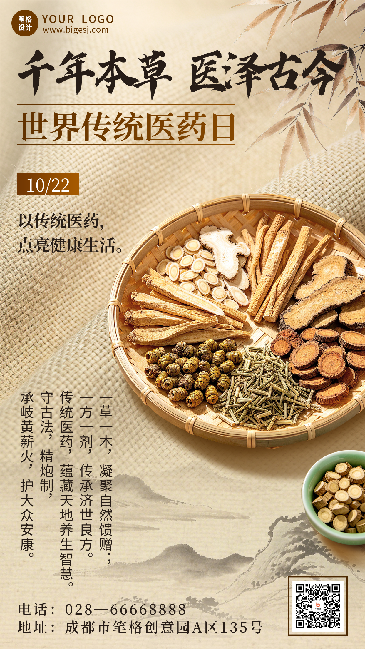 世界传统医药日主题宣传海报