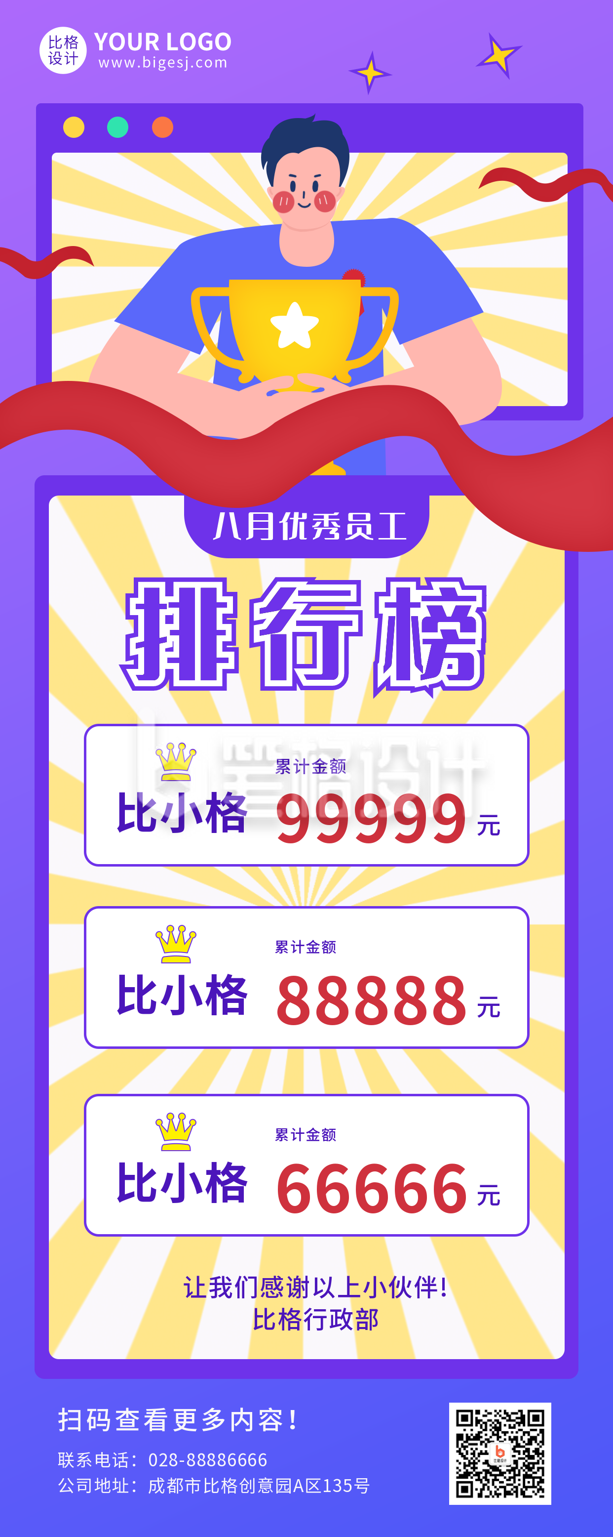 优秀员工团队表彰业绩排行榜长图海报 优秀员工团队表彰业绩排行榜长图海报