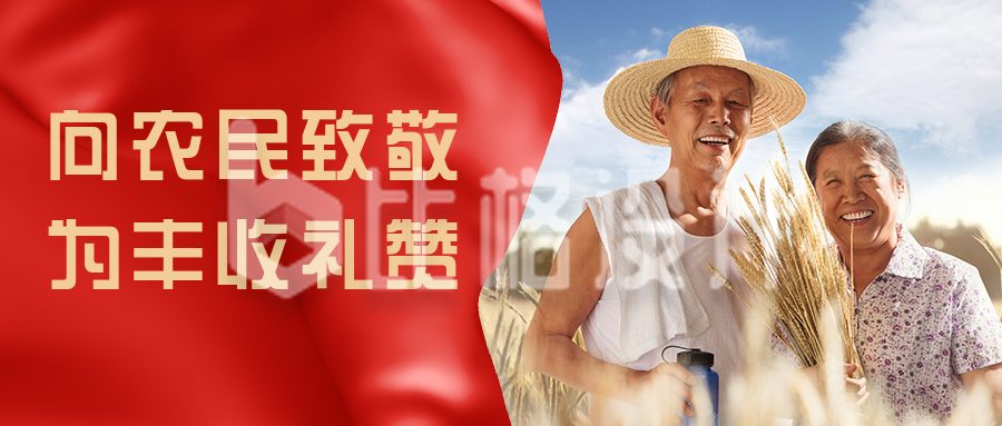 中国农民丰收节致敬表彰活动通用公众号首图