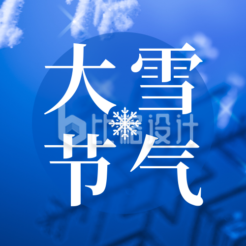 大雪小雪节气冬天雪花实景蓝色公众号次图
