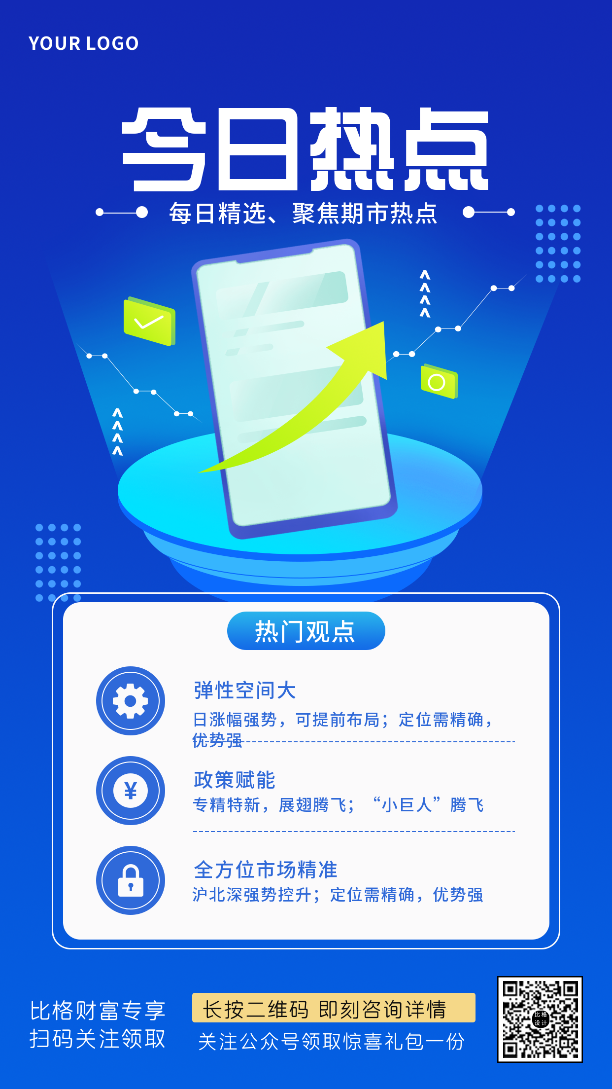 金融理财投资股票证券信息指南手机海报