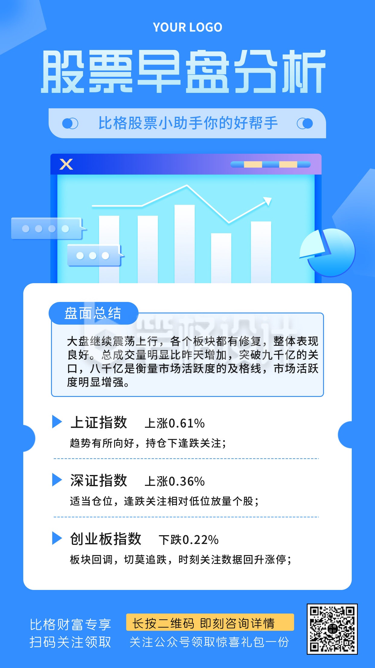 金融投资理财股票证券信息攻略指南手机海报