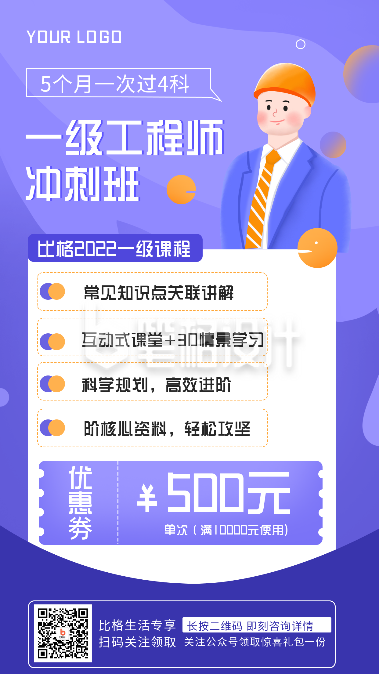 工程师冲刺班培训技能手机海报