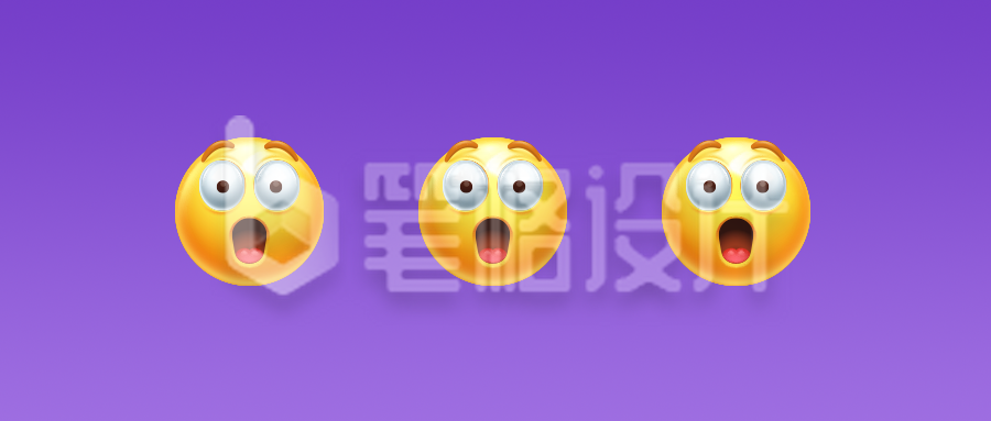 震惊瞪眼emoji表情三连公众号封面首图