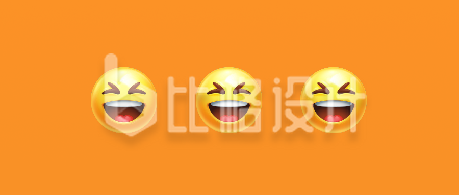 橙色开心emoji三连公众号封面首图