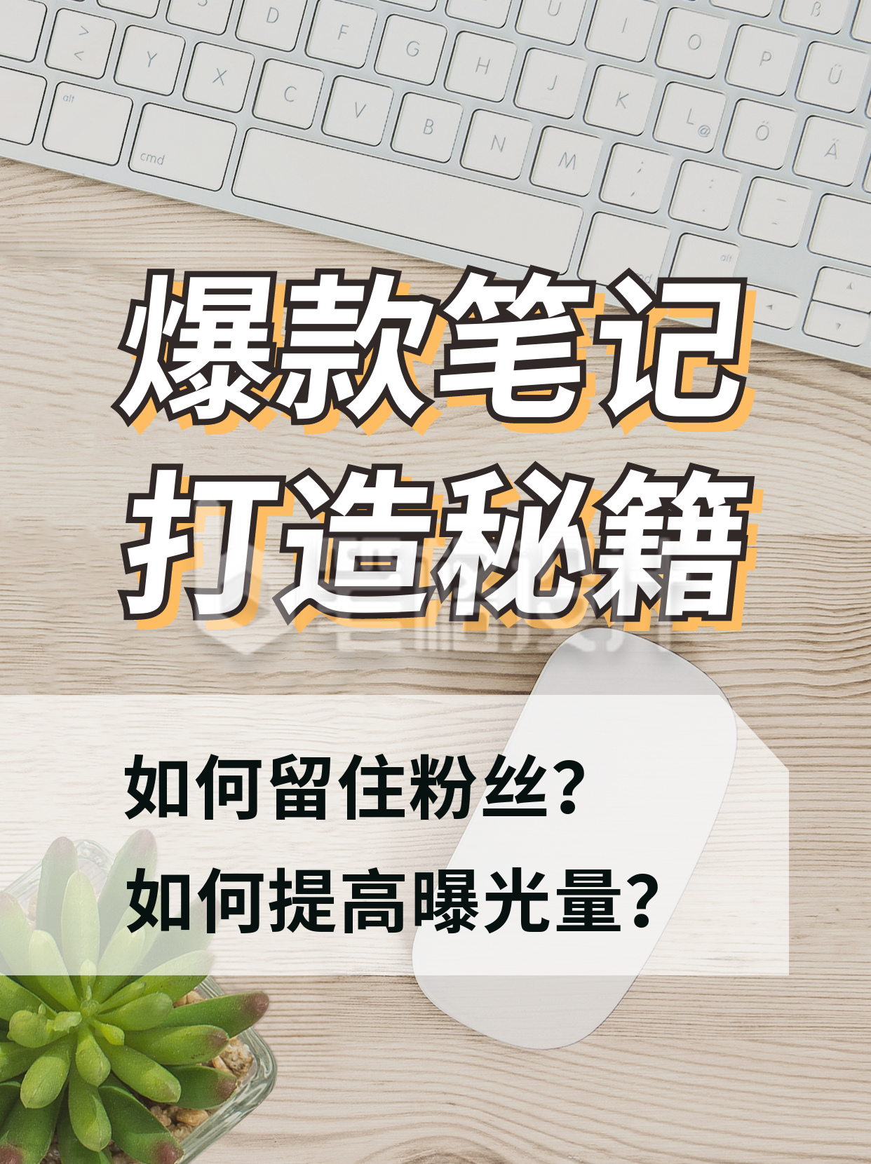 简约分享打造爆款笔记秘籍小红书封面