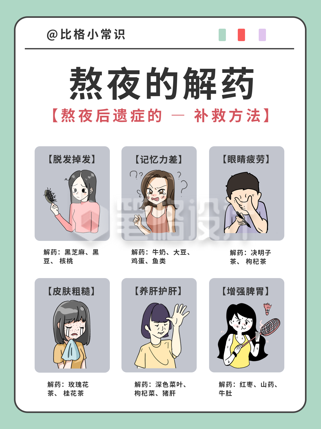 养生指南熬夜解药宣传小红书封面 养生指南熬夜解药宣传小红书封面