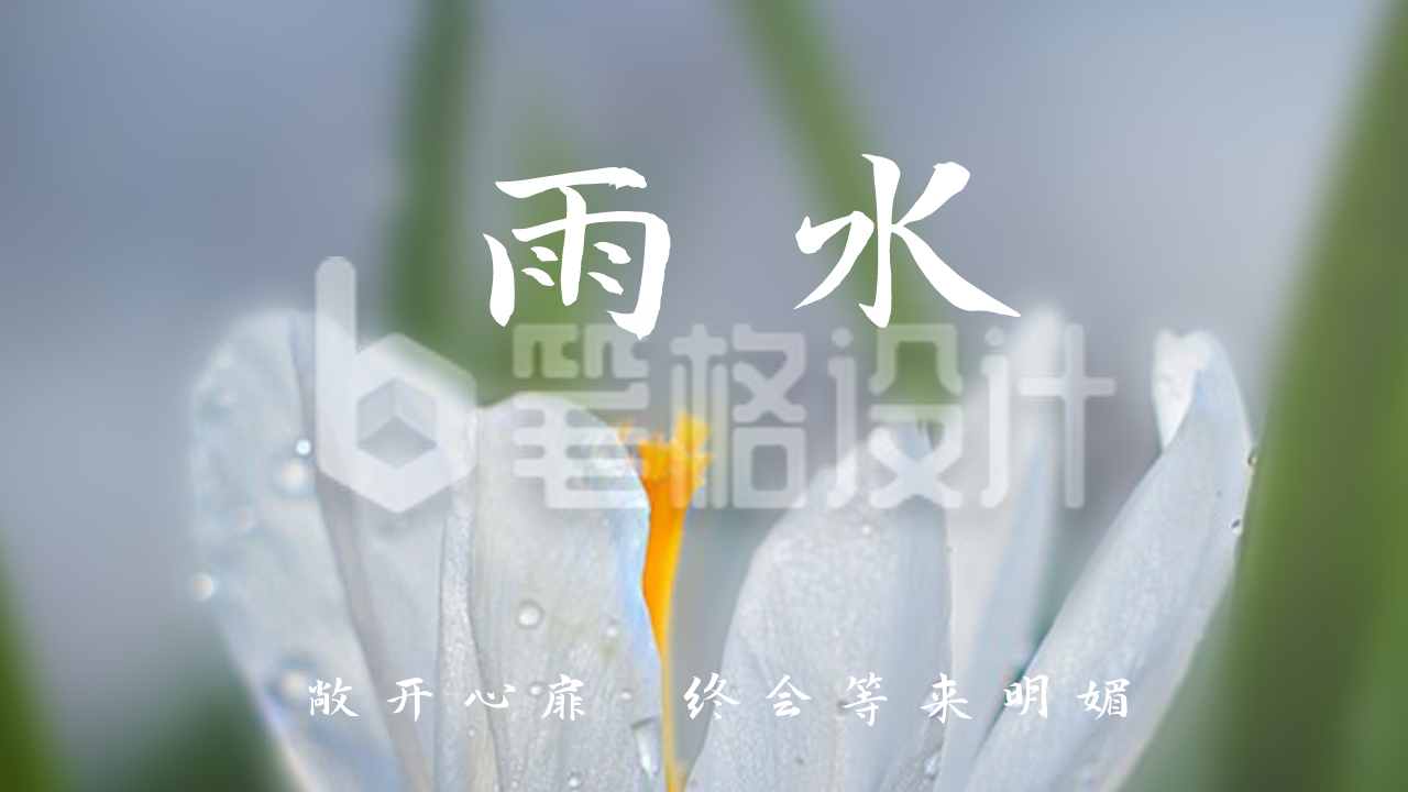 实景雨水节气公众号图片封面