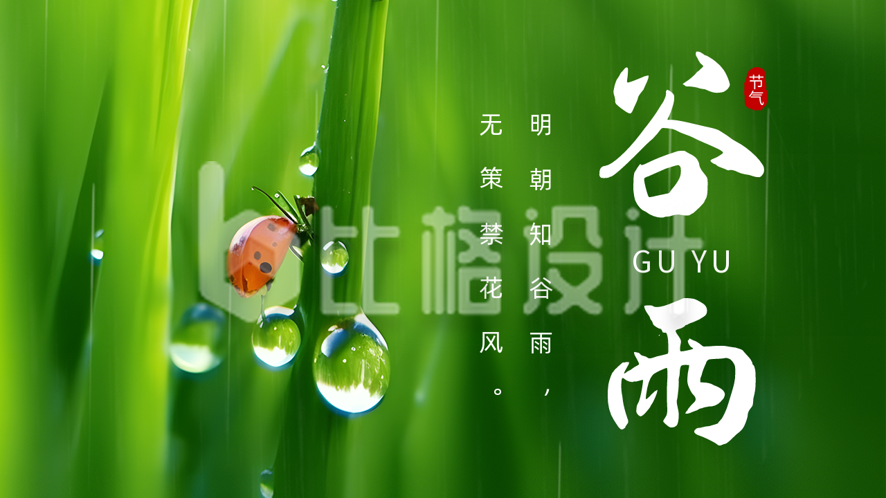 谷雨节气绿色实景公众号图片封面