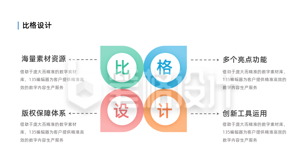 彩色并列四项PPT单页 彩色并列四项PPT单页