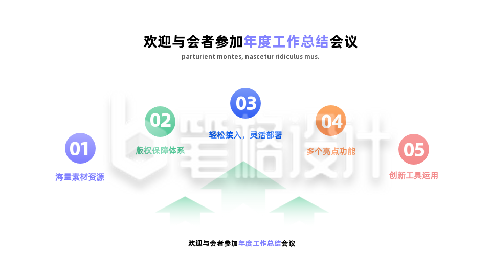 简约商务企业工作会议流程图PPT单页 简约商务企业工作会议流程图PPT单页