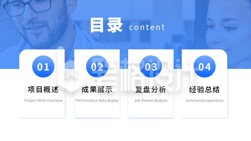 蓝色实景工作总结PPT单页 蓝色实景工作总结PPT单页