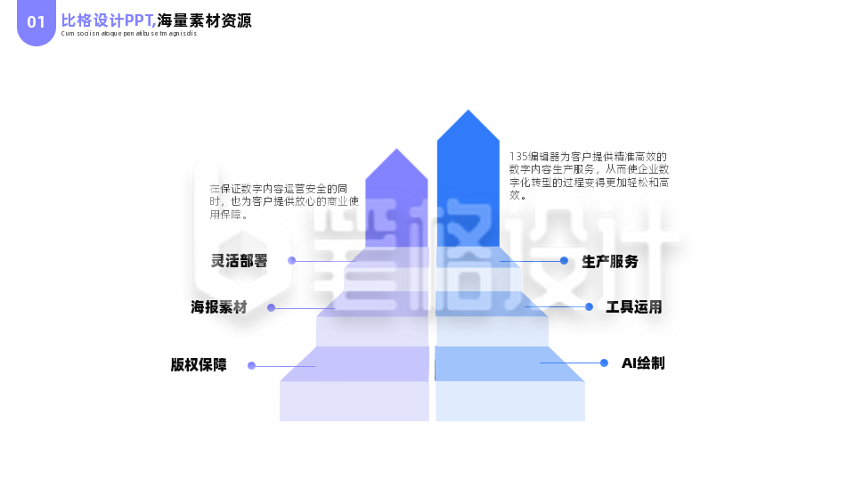 简约箭头并列商务企业工作总结PPT单页