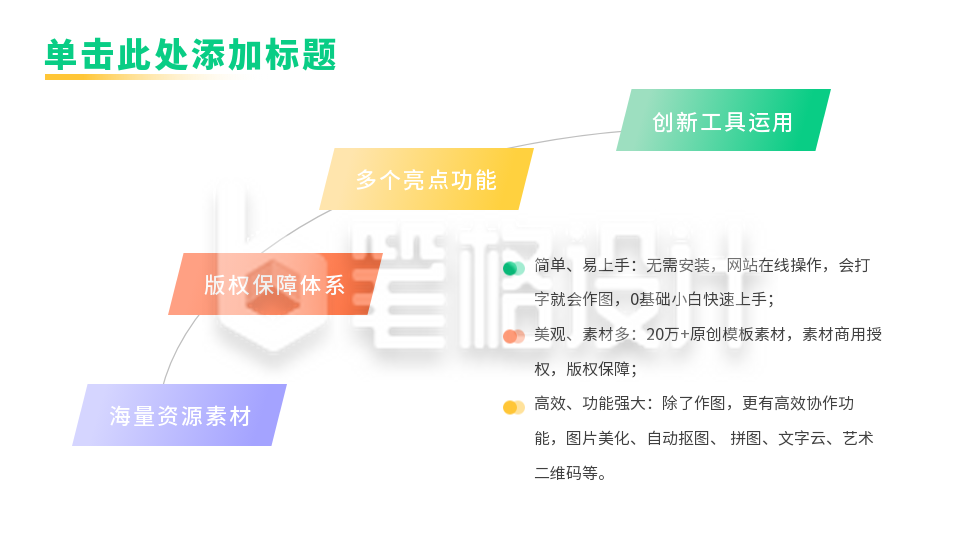 彩色递进关系图PPT单页 彩色递进关系图PPT单页