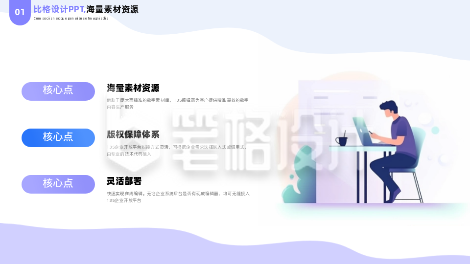简约商务公司工作总结汇报三项流程PPT单页 简约商务公司工作总结汇报三项流程PPT单页