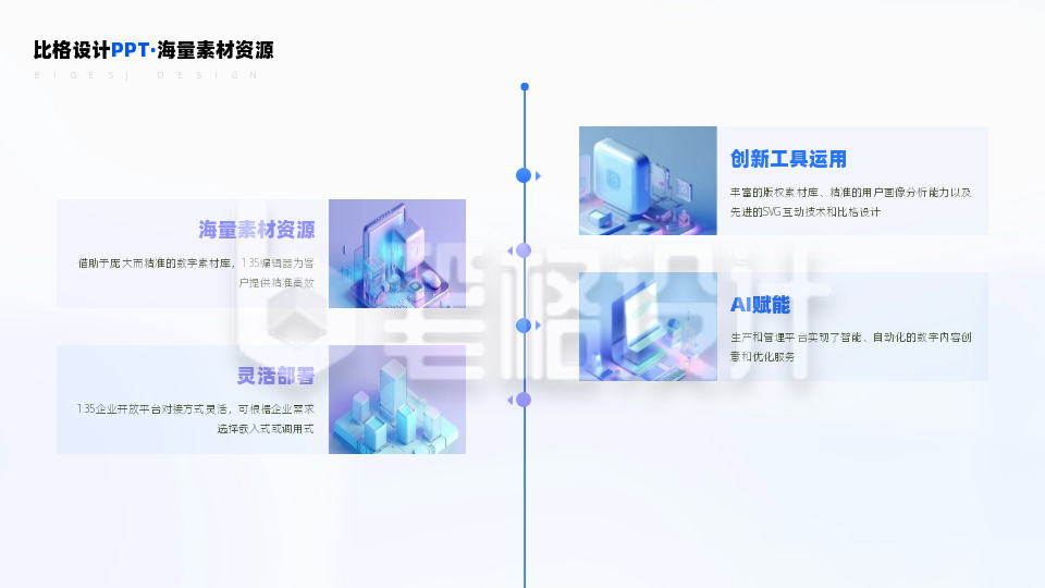 四项时间轴图文信息并列层级关系PPT单页