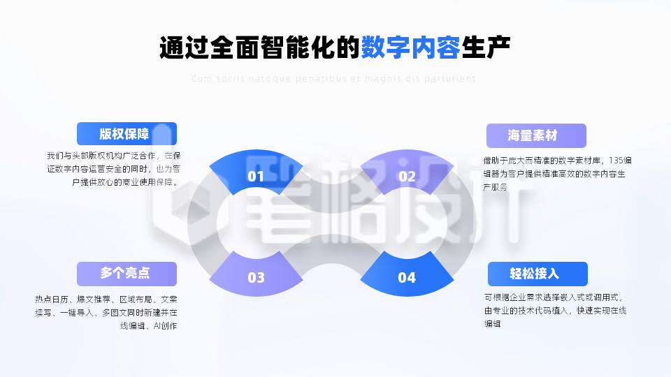 循环四项并列关系PPT单页