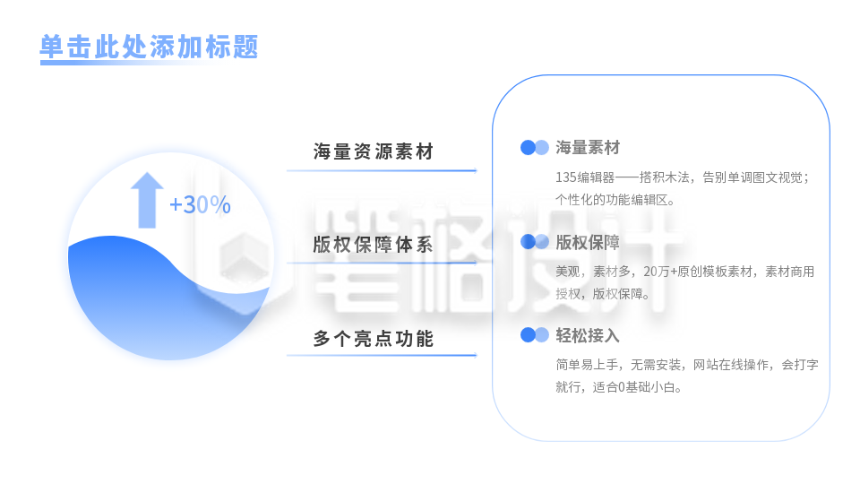 蓝色商务数据分析图PPT单页 蓝色商务数据分析图PPT单页