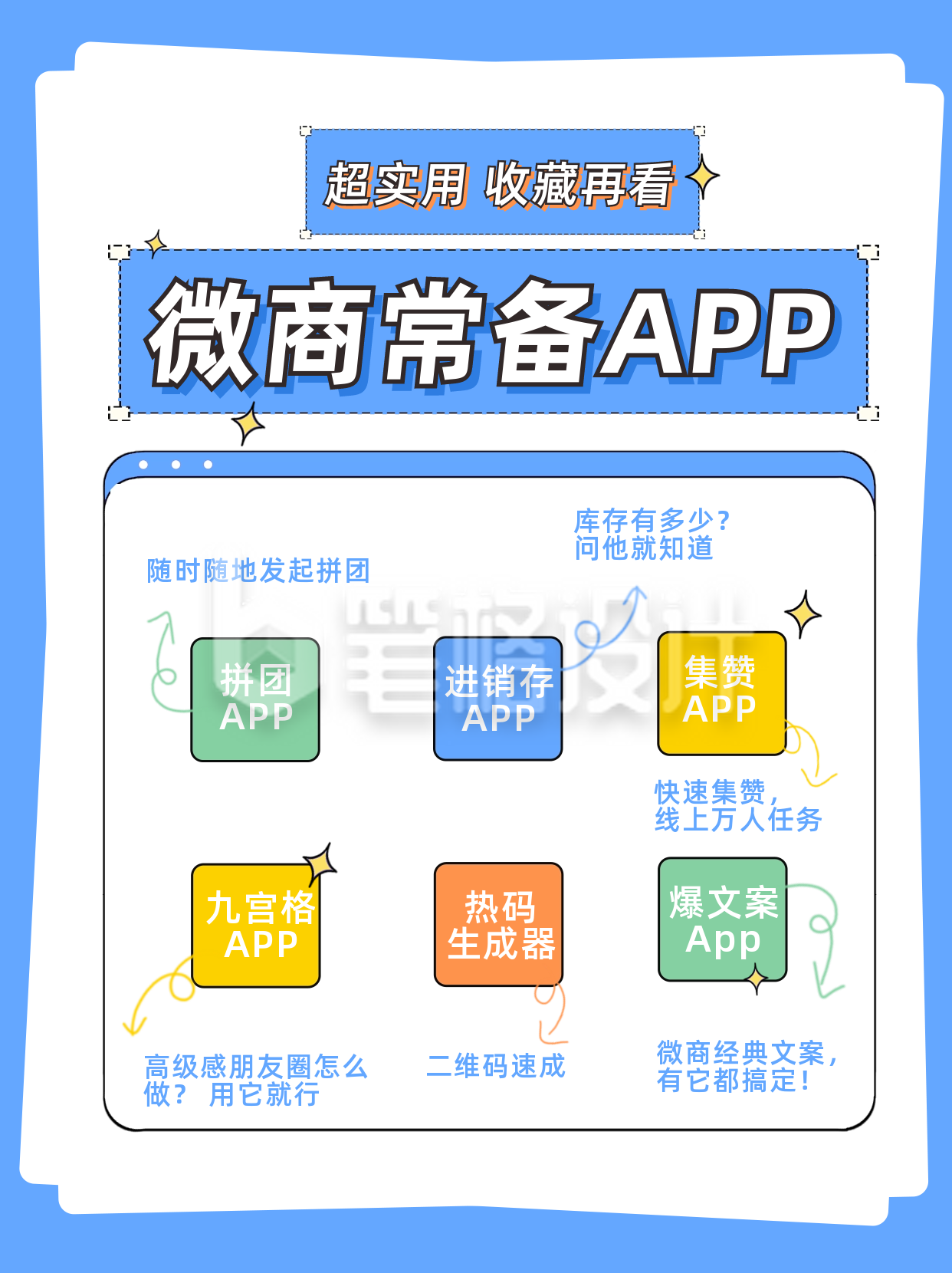 实用微商活动常备APP分享小红书封面图