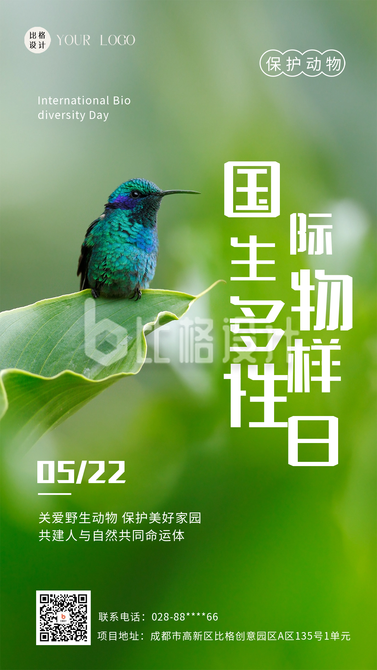 国际生物多样性节日宣传海报