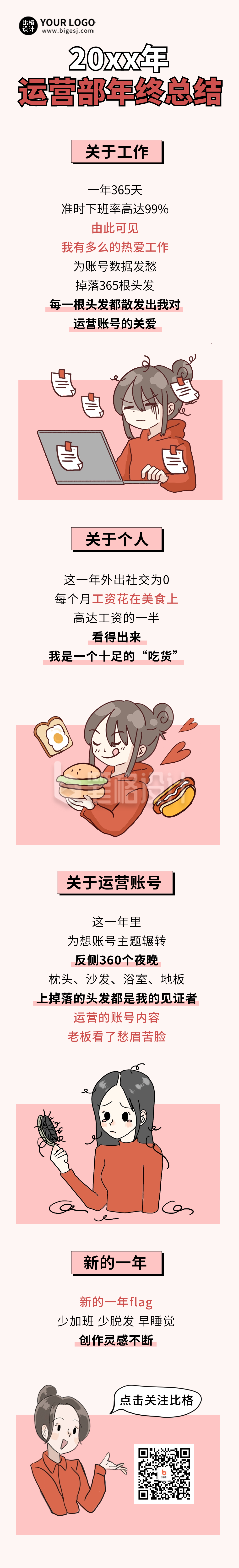 职场年终总结趣味条漫 职场年终总结趣味条漫