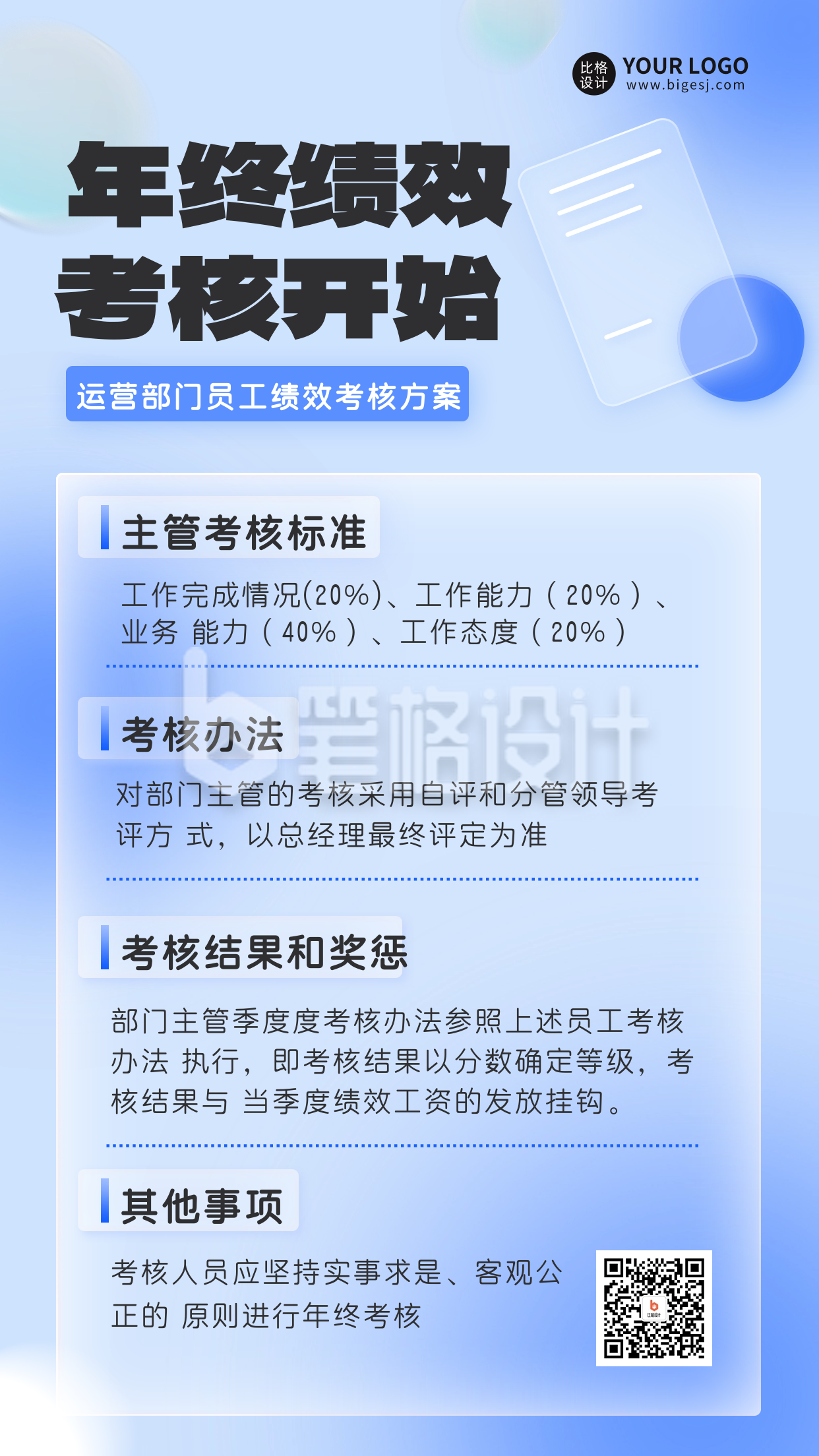 绩效考核宣传海报 绩效考核宣传海报