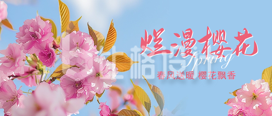 春季赏花活动宣传公众号封面首图