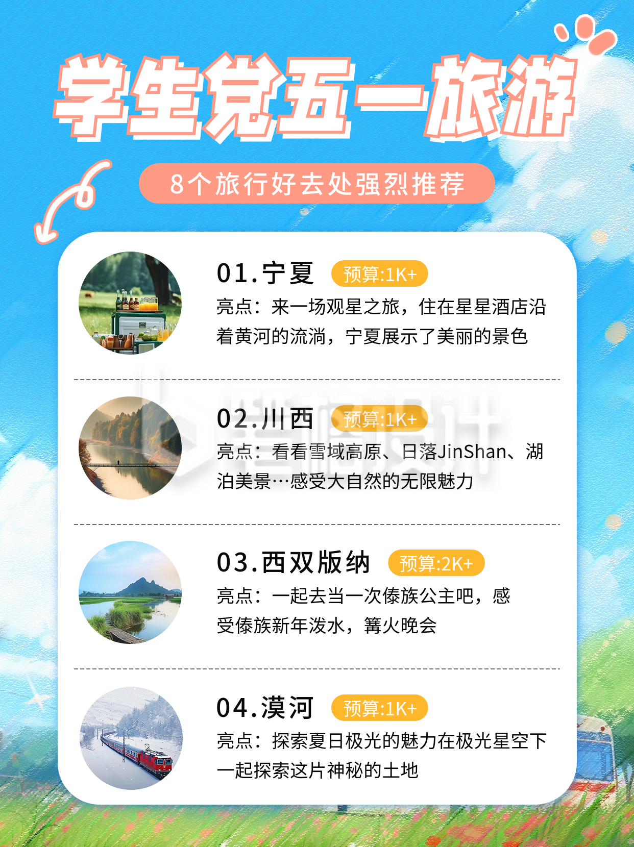 五一劳动节旅游出行攻略小红书封面